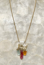 Load image into Gallery viewer, Spectrum of Spirt: A Radiant Journey Necklace / Quartz Points