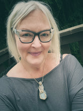 Load image into Gallery viewer, Echoes of the Deep Necklace / Larimar / Ammonite