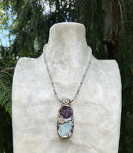Load image into Gallery viewer, Divine Flow Necklace / Larimar / Amethyst / Aquamarine