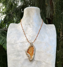 Load image into Gallery viewer, The Fire Within Necklace / Agate / Orange Garnet
