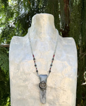 Load image into Gallery viewer, Silent Alignment Necklace / Kyanite / Pyrite / Garnet / Black Labradorite / Aquamarine