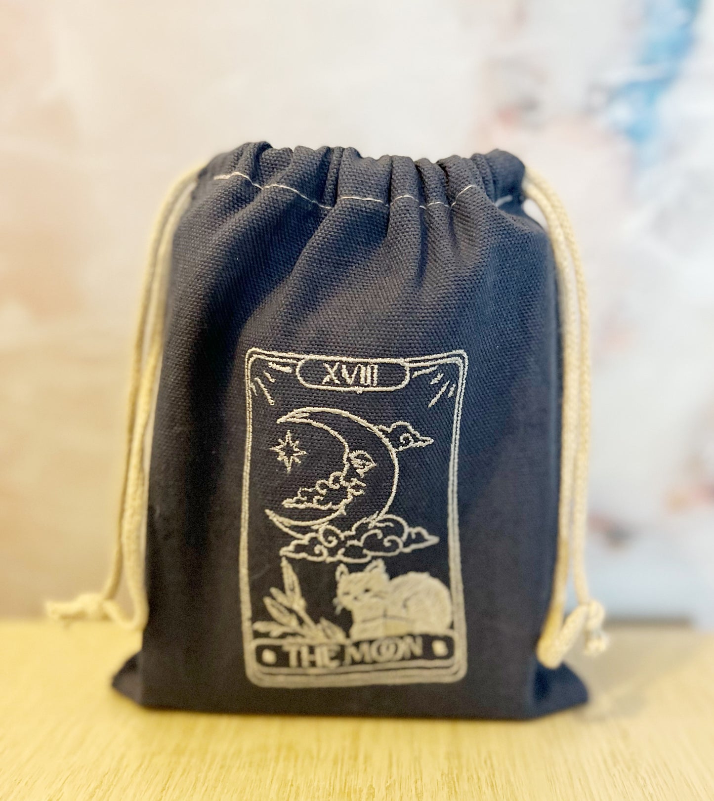 The Moon Embroidered Pouch