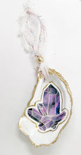 Load image into Gallery viewer, Crystal Inspired Wine Bottle Charm / Oyster Shell Ornament