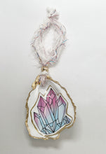 Load image into Gallery viewer, Crystal Inspired Wine Bottle Charm / Oyster Shell Ornament