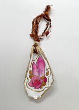 Load image into Gallery viewer, Crystal Inspired Wine Bottle Charm / Oyster Shell Ornament