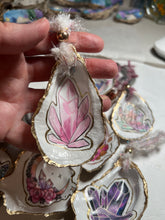 Load image into Gallery viewer, Crystal Inspired Wine Bottle Charm / Oyster Shell Ornament