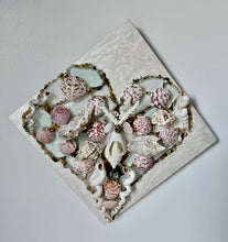 Load image into Gallery viewer, HEARTFELT GIFT OF THE SEA / Sea Glass / Shells / Wall Decor / Wall Art