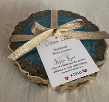 Load image into Gallery viewer, OCEAN LOVE / Resin Coasters / One of a Kind / Handmade/ Set of 4