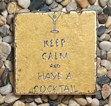 Load image into Gallery viewer, Travertine Tile Coasters (set of 4)