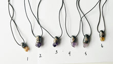 Load image into Gallery viewer, A little bit of Peace A little bit of Light Necklaces / Amethyst / Citrine