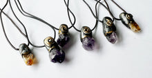 Load image into Gallery viewer, A little bit of Peace A little bit of Light Necklaces / Amethyst / Citrine