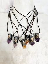 Load image into Gallery viewer, A little bit of Peace A little bit of Light Necklaces / Amethyst / Citrine
