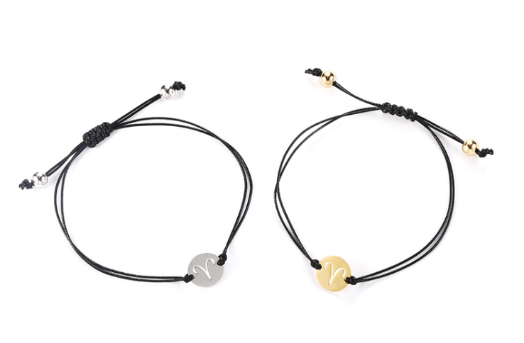 Astrology Cord Adjustable Bracelets, Zodiac Symbols, Friendship Bracelet, Celestial Birthday Gift