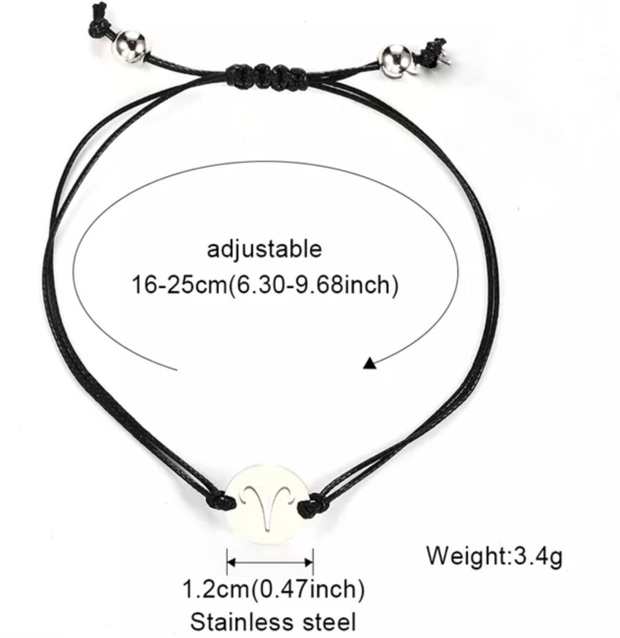 Astrology Cord Adjustable Bracelets, Zodiac Symbols, Friendship Bracelet, Celestial Birthday Gift