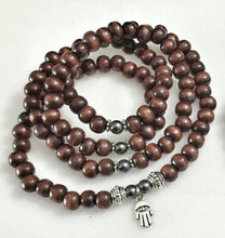 Load image into Gallery viewer, FOCUS/ Prayer Beads / Mala Beads / Mala Necklace / Hematite / Hamsa
