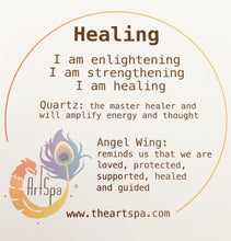 Load image into Gallery viewer, HEALING / Simple Reminder Bracelet / Mala Bracelet / Clear Quartz / Angel Wing