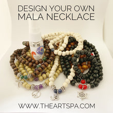 Load image into Gallery viewer, Design Your Own Mala Necklace - Includes Good Vibes Spritz - 108 Beads - Prayer Beads - Mala Beads - Meditation Talisman

