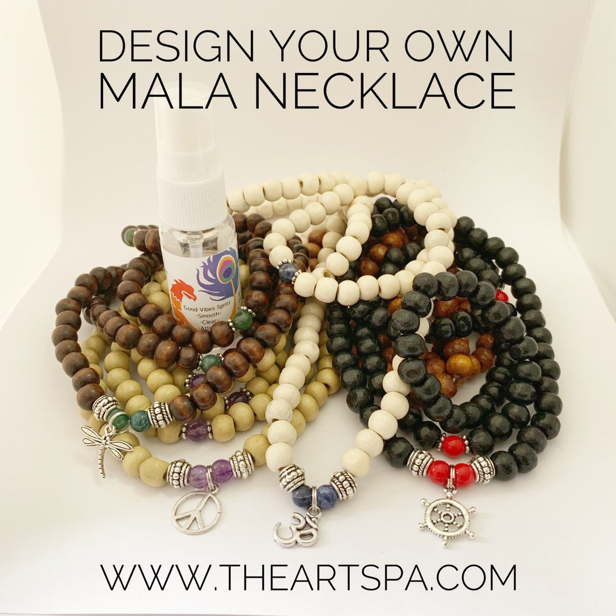 Design Your Own Mala Necklace - Includes Good Vibes Spritz - 108 Beads –  Krista Lynn Designs