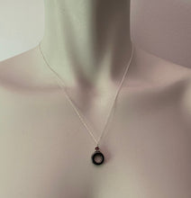 Load image into Gallery viewer, I Stay True to Myself Yet Always Open to Learn / Hematite / Simple Reminder Necklaces / Sterling Silver / Intention Necklaces