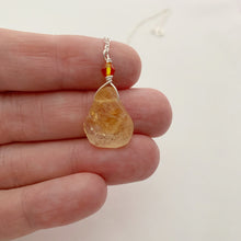 Load image into Gallery viewer, I AM Awakening the Light Within / Citrine / Simple Reminder Necklaces / Sterling Silver / Intention Necklaces
