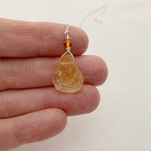 Load image into Gallery viewer, I AM Awakening the Light Within / Citrine / Simple Reminder Necklaces / Sterling Silver / Intention Necklaces