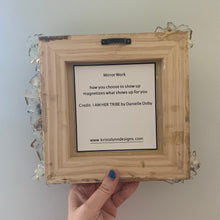 Load image into Gallery viewer, MIRROR WORK / Black Tourmaline / Geode Inspired Wall Art / One of a Kind / Resin Art