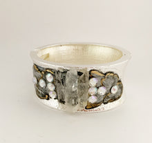 Load image into Gallery viewer, Goddess of Clarity..Manifestation...Focus Bracelet / Pewter / Quartz / Polymer Clay