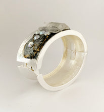 Load image into Gallery viewer, Goddess of Clarity..Manifestation...Focus Bracelet / Pewter / Quartz / Polymer Clay