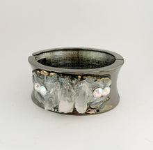 Load image into Gallery viewer, Goddess of Clarity..Manifestation...Focus Bracelet / Pewter / Quartz / Polymer Clay