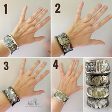 Load image into Gallery viewer, Goddess of Clarity..Manifestation...Focus Bracelet / Pewter / Quartz / Polymer Clay