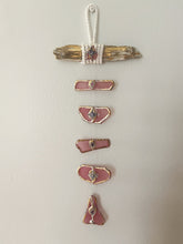 Load image into Gallery viewer, Pinky Pink Sea Glass Sun Catcher - housewarming, boho wall hanging, sea glass art, Sea glass and driftwood