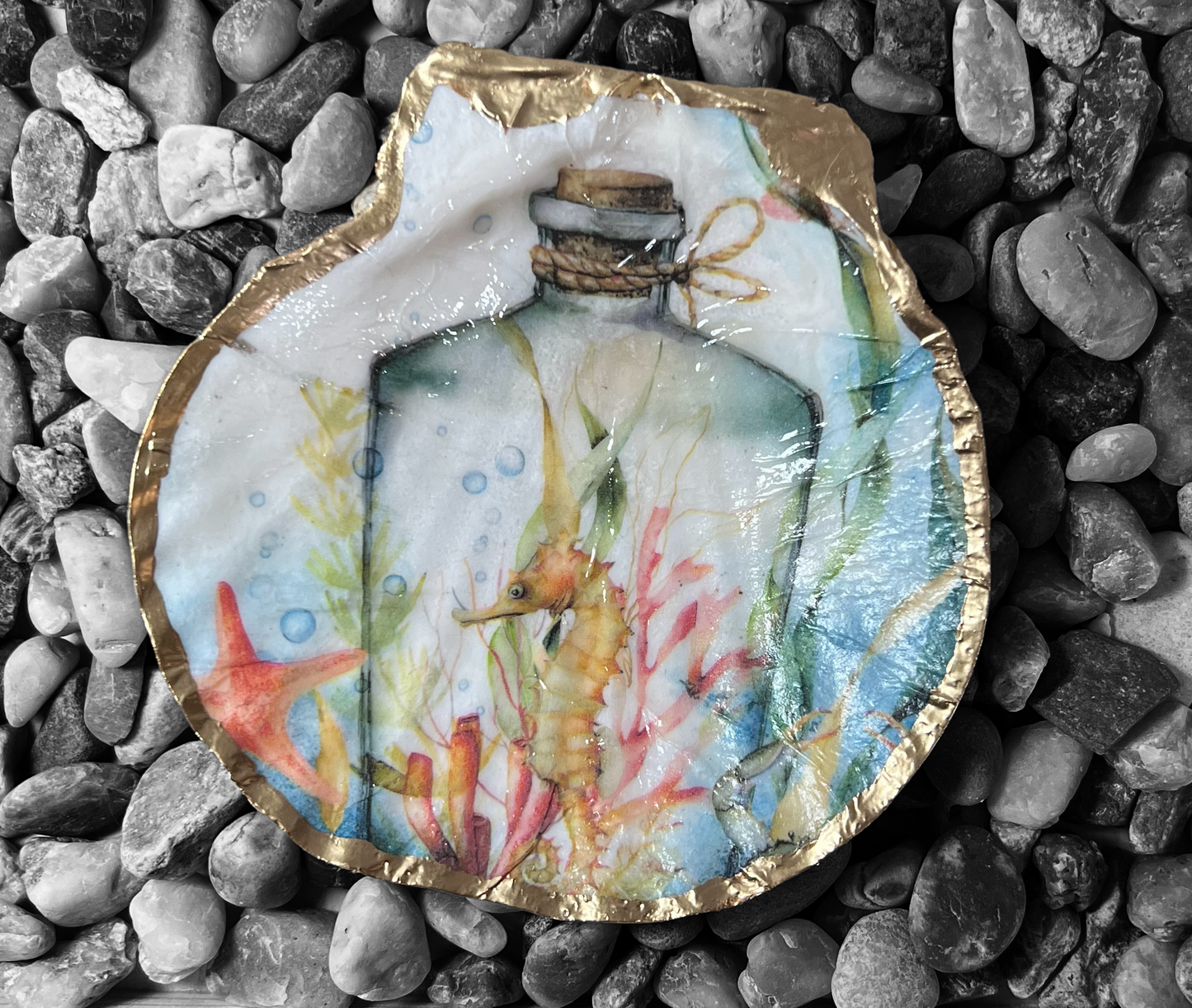 Handmade Scallop Shell Ring Dish