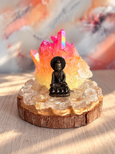Load image into Gallery viewer, Saffron Stillness / Aqua Aura Quartz / Home Decor
