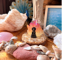 Load image into Gallery viewer, Saffron Stillness / Aqua Aura Quartz / Home Decor
