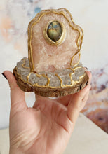 Load image into Gallery viewer, Luminous Love / Rose Quartz / Labradorite  / Home Decor / Gift of Good Intention
