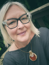 Load image into Gallery viewer, Fearless Heart Necklace / Agate / Ammonite
