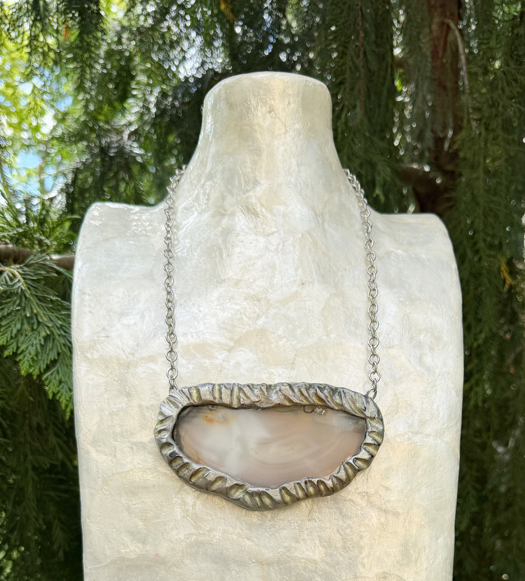Moonstone Mist Necklace / Agate