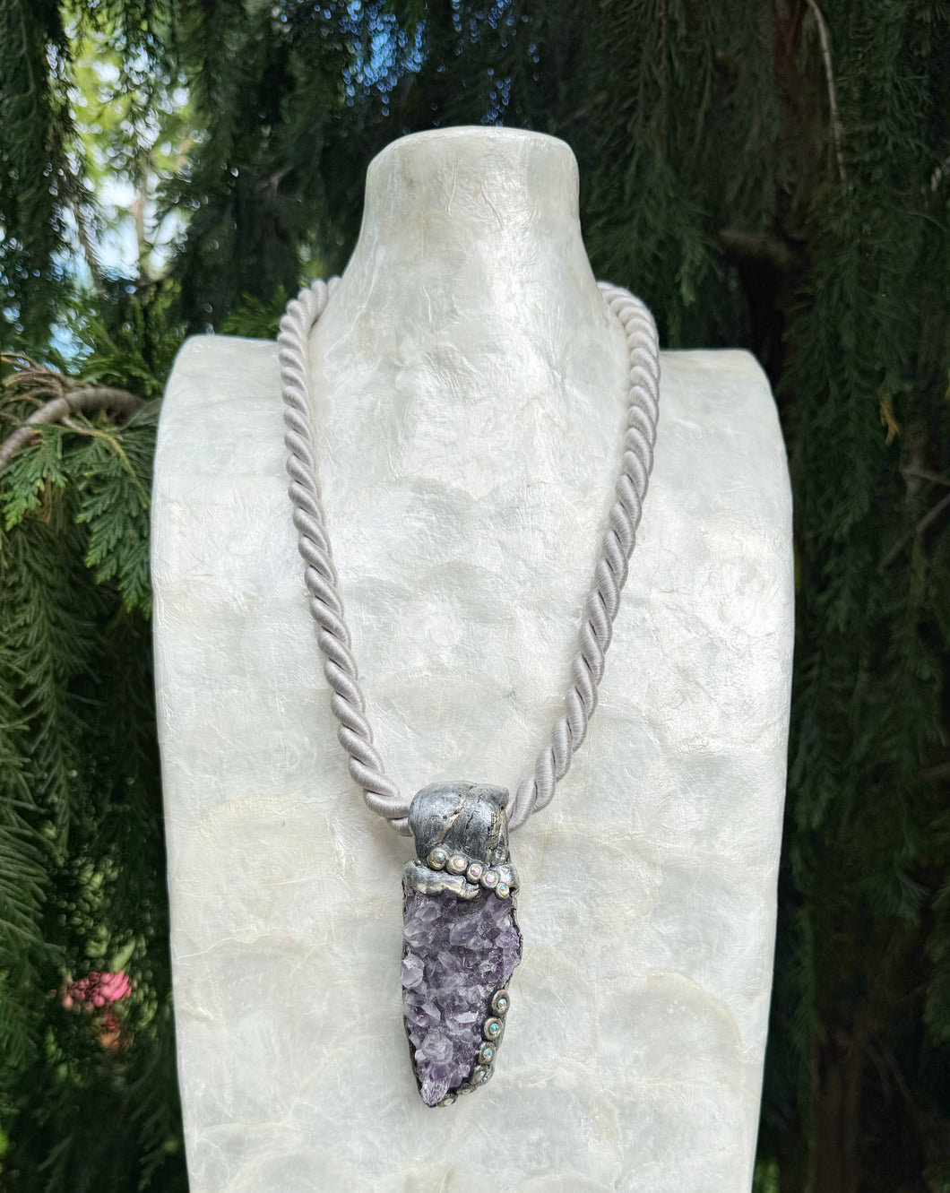 Cluster of Peace Necklace / Amethyst Cluster