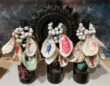 Load image into Gallery viewer, Wine Bottle Charm / Oyster Shell Ornament
