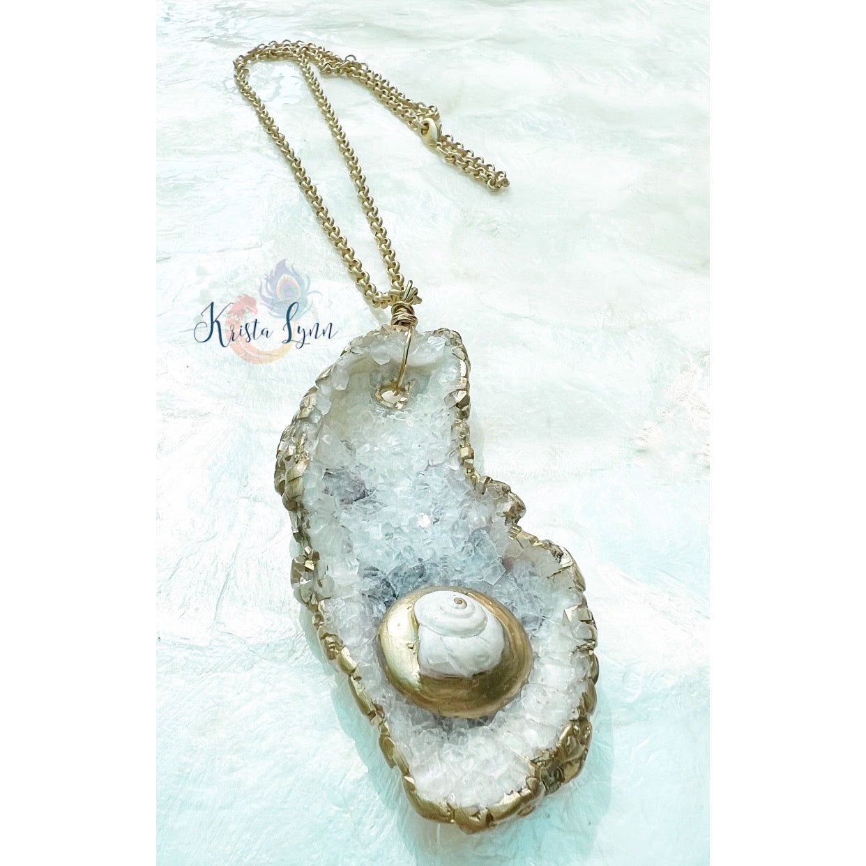 Jersey Shore Beach Vibes Necklace / Shell / Crystal