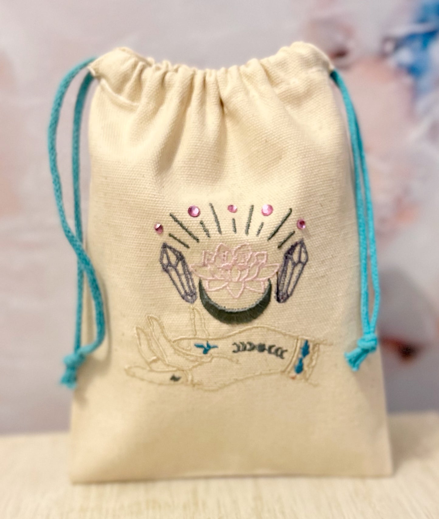 Crystal Energy Embroidered Pouch
