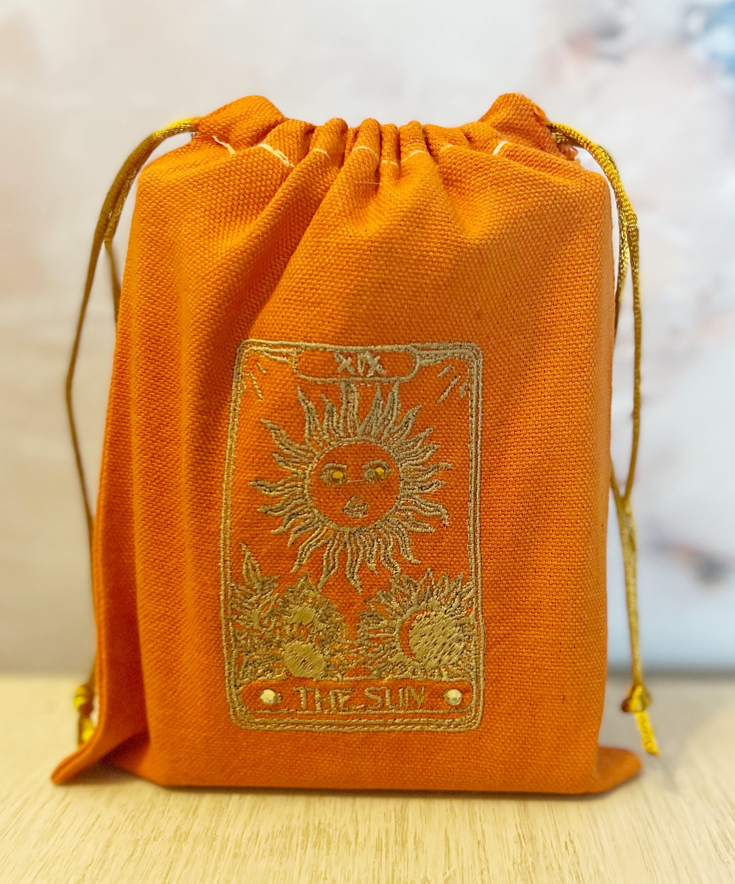 The Sun Embroidered Pouch