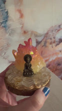 Load and play video in Gallery viewer, Saffron Stillness / Aqua Aura Quartz / Home Decor
