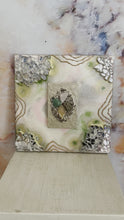 Load and play video in Gallery viewer, LUCKY IN LOVE / Pyrite, Rose Quartz, Aventurine, Citrine / Geode Inspired Wall Art / One of a Kind / Resin Art
