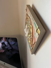 Load image into Gallery viewer, MINDFUL INTENTIONS /Quartz / Geode Inspired Wall Art / One of a Kind / Resin Art
