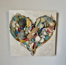 Load image into Gallery viewer, THE GIFT OF THE SEA / Sea Glass / Shells / Wall Decor / Wall Art
