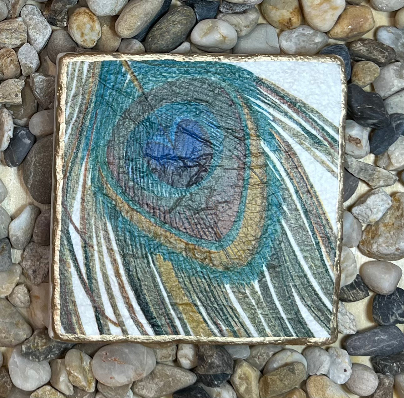 Travertine Tile Coasters (set of 4)