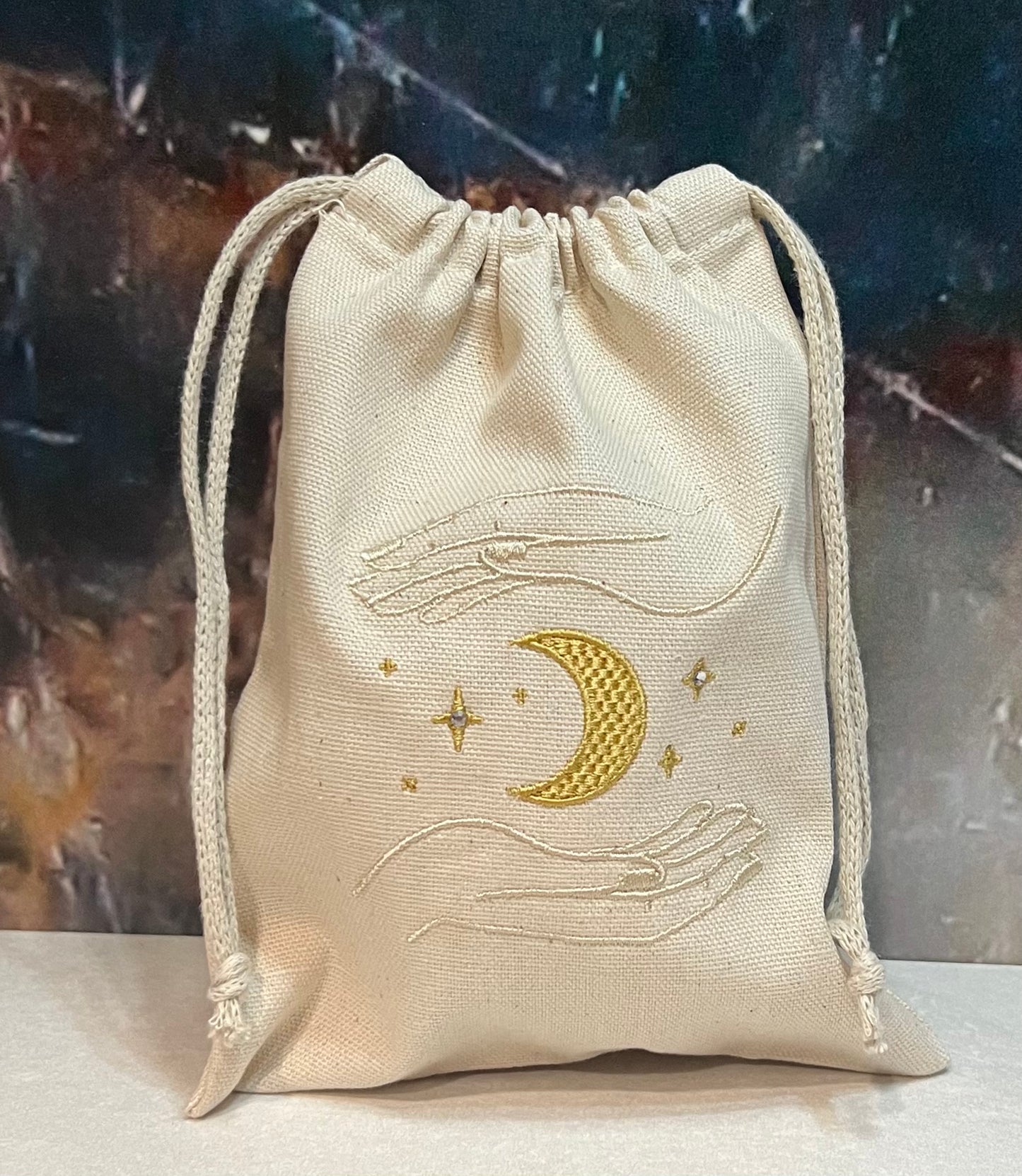 Moon Energy Embroidered Pouch
