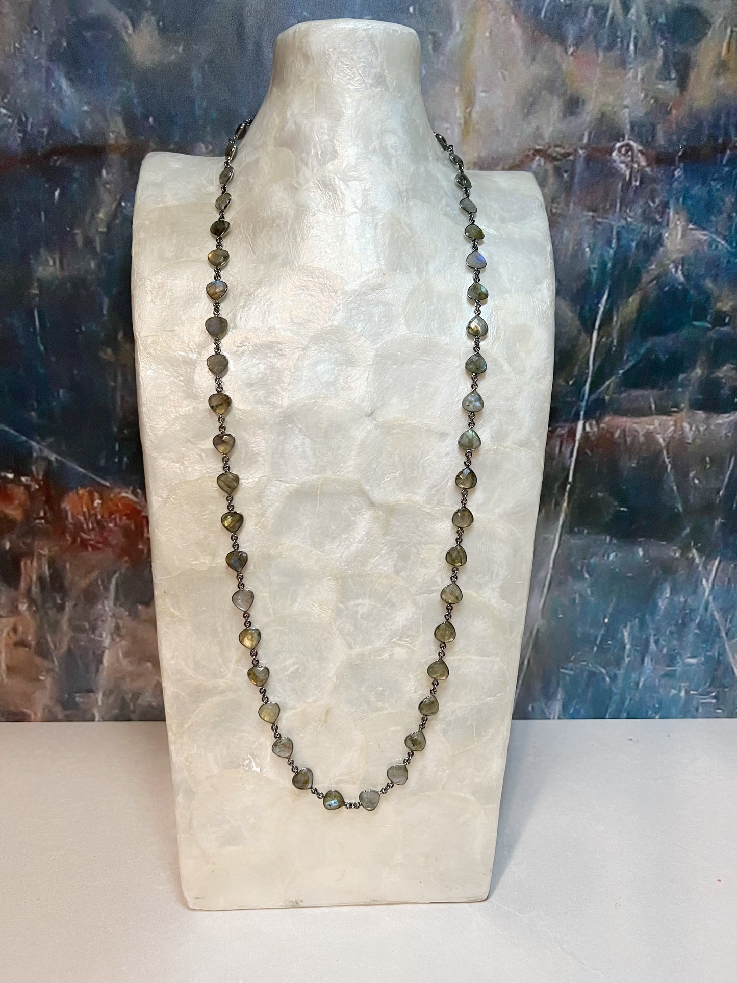 Heart Illumination Necklace / Labradorite