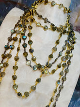 Load image into Gallery viewer, Heart Illumination Necklace / Labradorite

